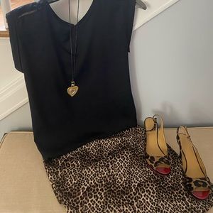 Alfani Leopard print skirt